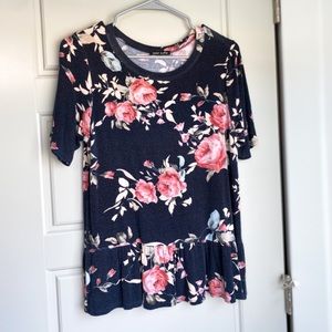 Sweet Claire blue floral top
